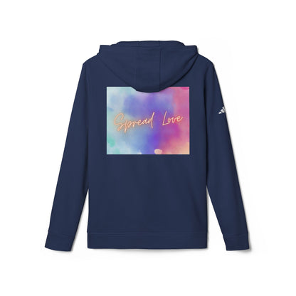Fleece Hoodie - Spread Love Design, Cosy and Colourful Streetwear