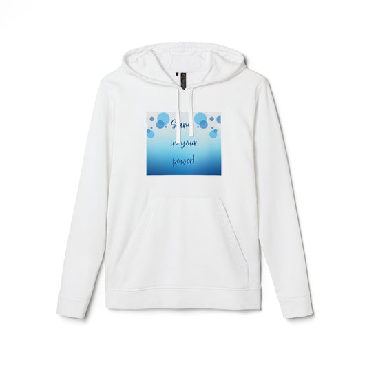 Adidas Fleece Hoodie -Empowering "Stand in Your Power!" Design -  Cosy Comfort for Everyday Wear