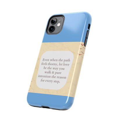 Inspirational Tough Phone Case - Motivational Quote on Vibrant Blue Background