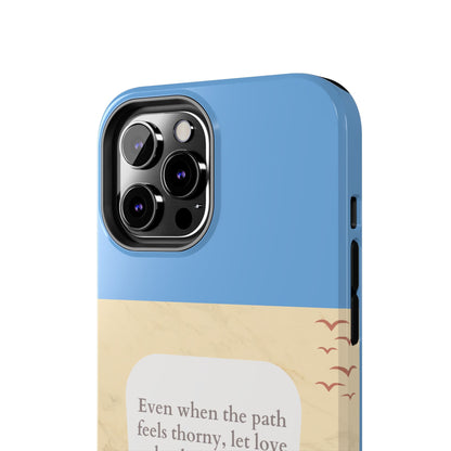 Inspirational Tough Phone Case - Motivational Quote on Vibrant Blue Background