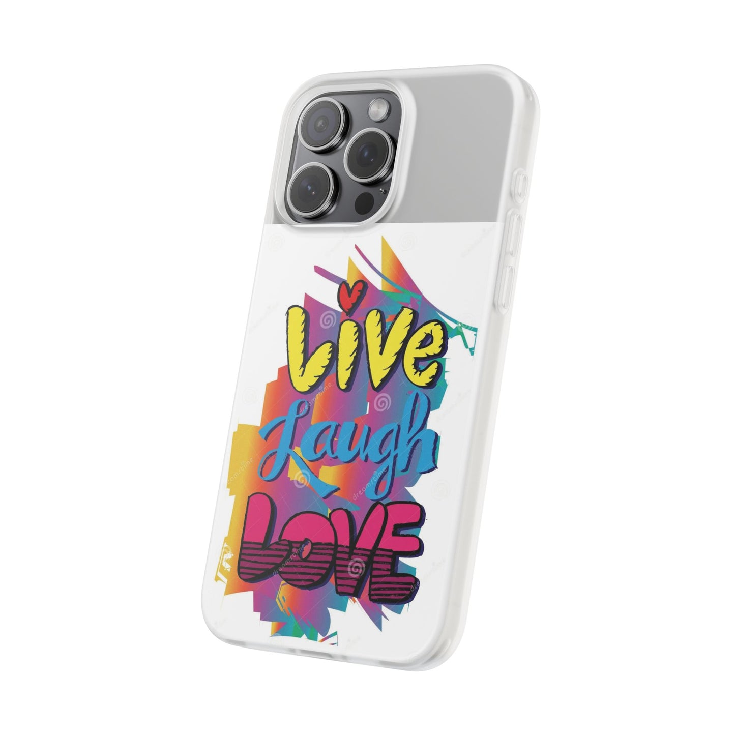 Flexi Phone Case - Live Laugh Love Design