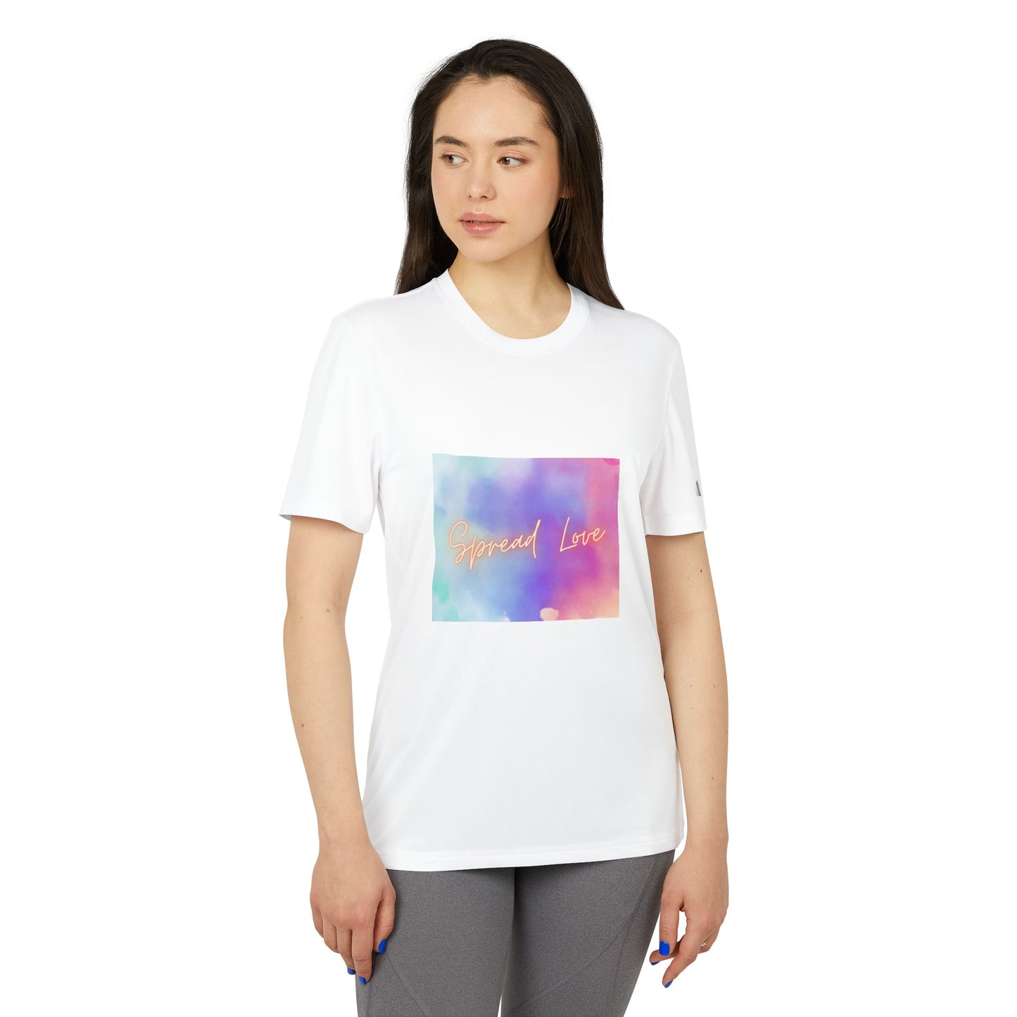 Adidas Motivational Sport T-shirt - Spread Love Design