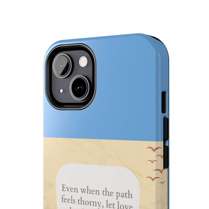 Inspirational Tough Phone Case - Motivational Quote on Vibrant Blue Background