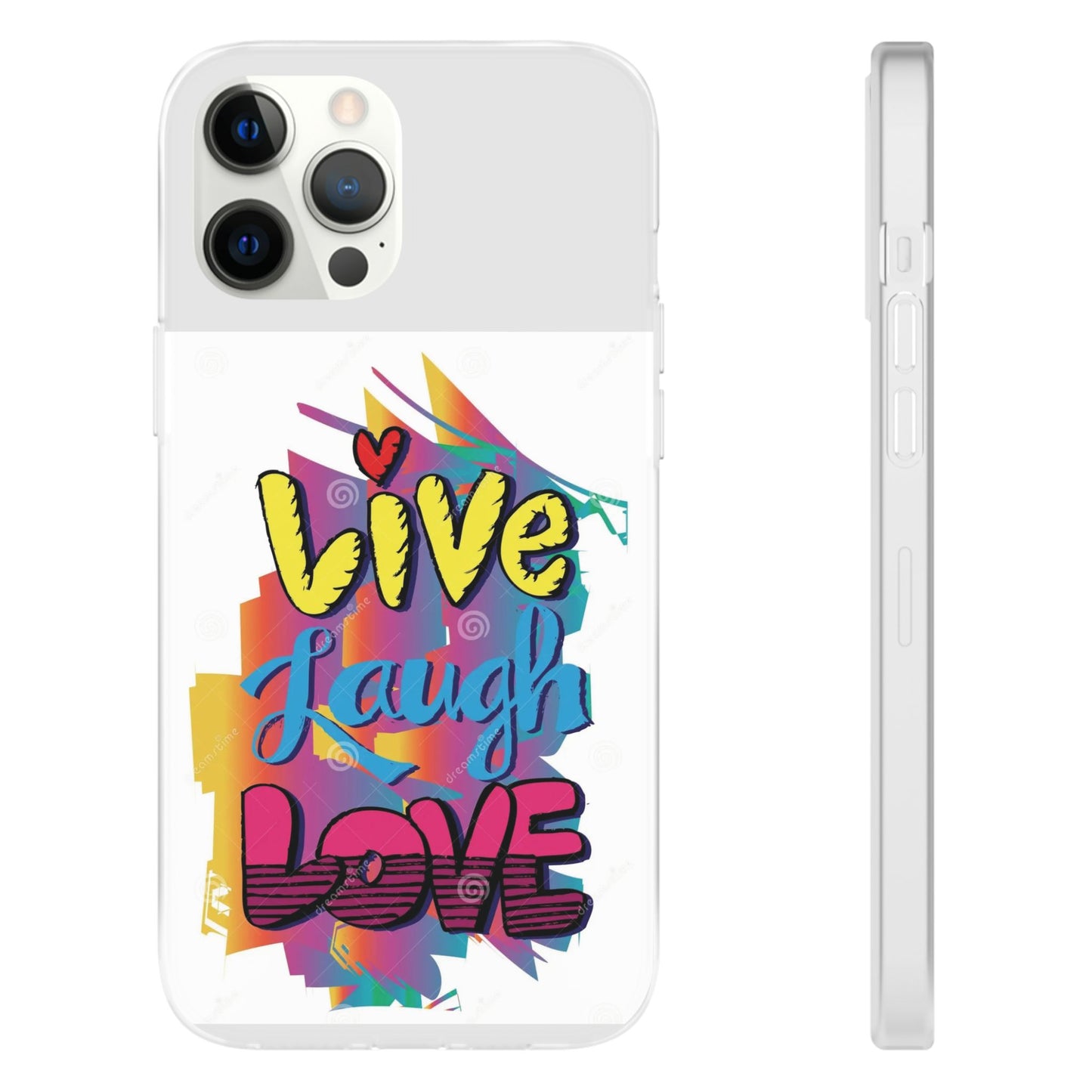 Flexi Phone Case - Live Laugh Love Design