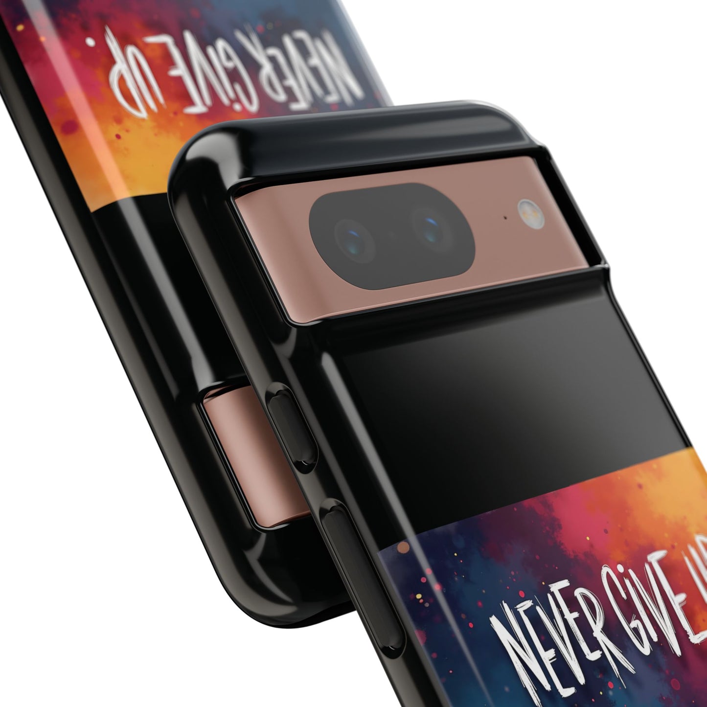 Never Give Up Phone Case - tough shock absorbent