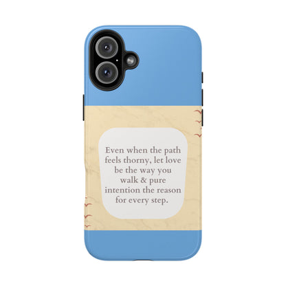 Inspirational Tough Phone Case - Motivational Quote on Vibrant Blue Background