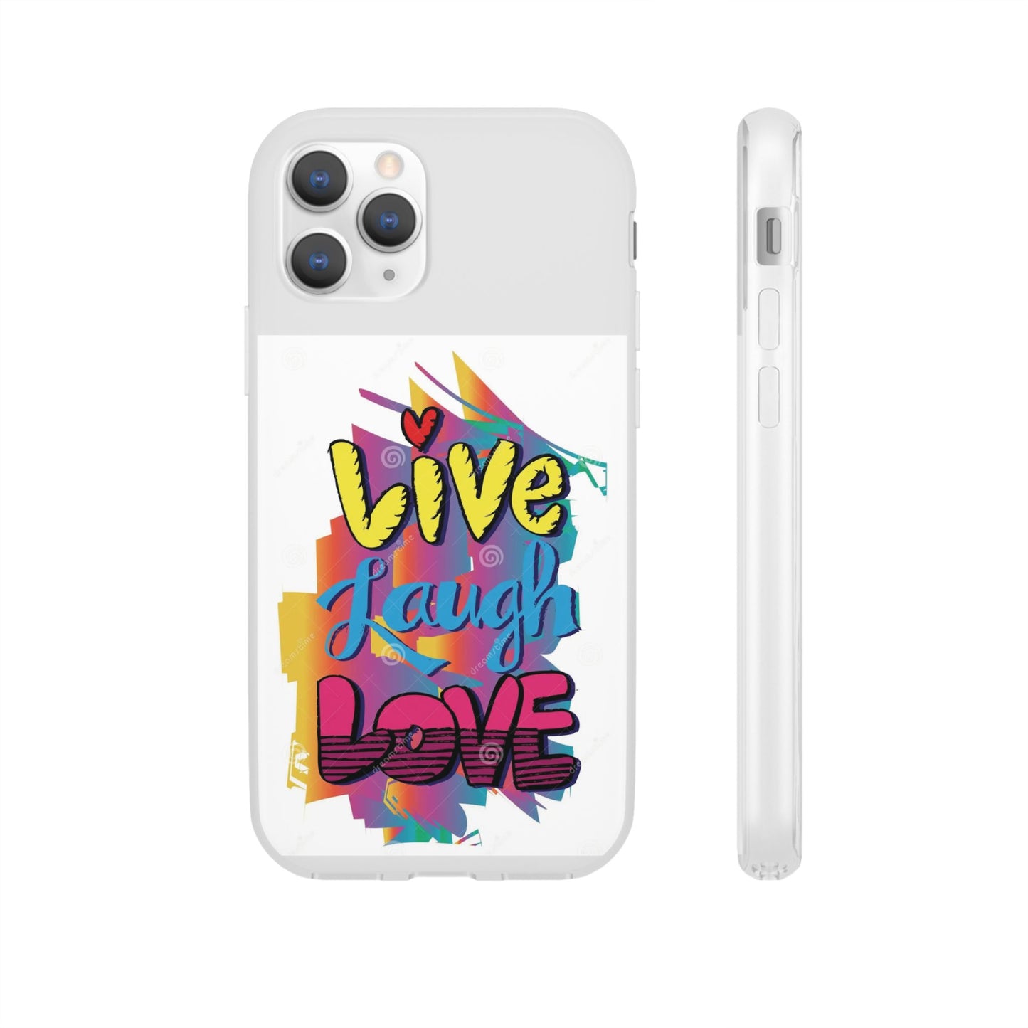 Flexi Phone Case - Live Laugh Love Design