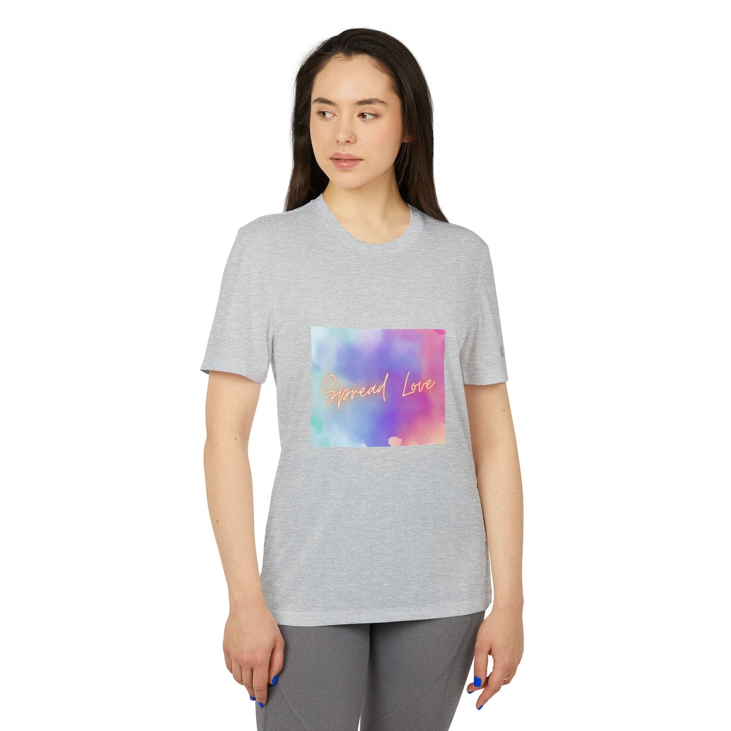 Adidas Motivational Sport T-shirt - Spread Love Design