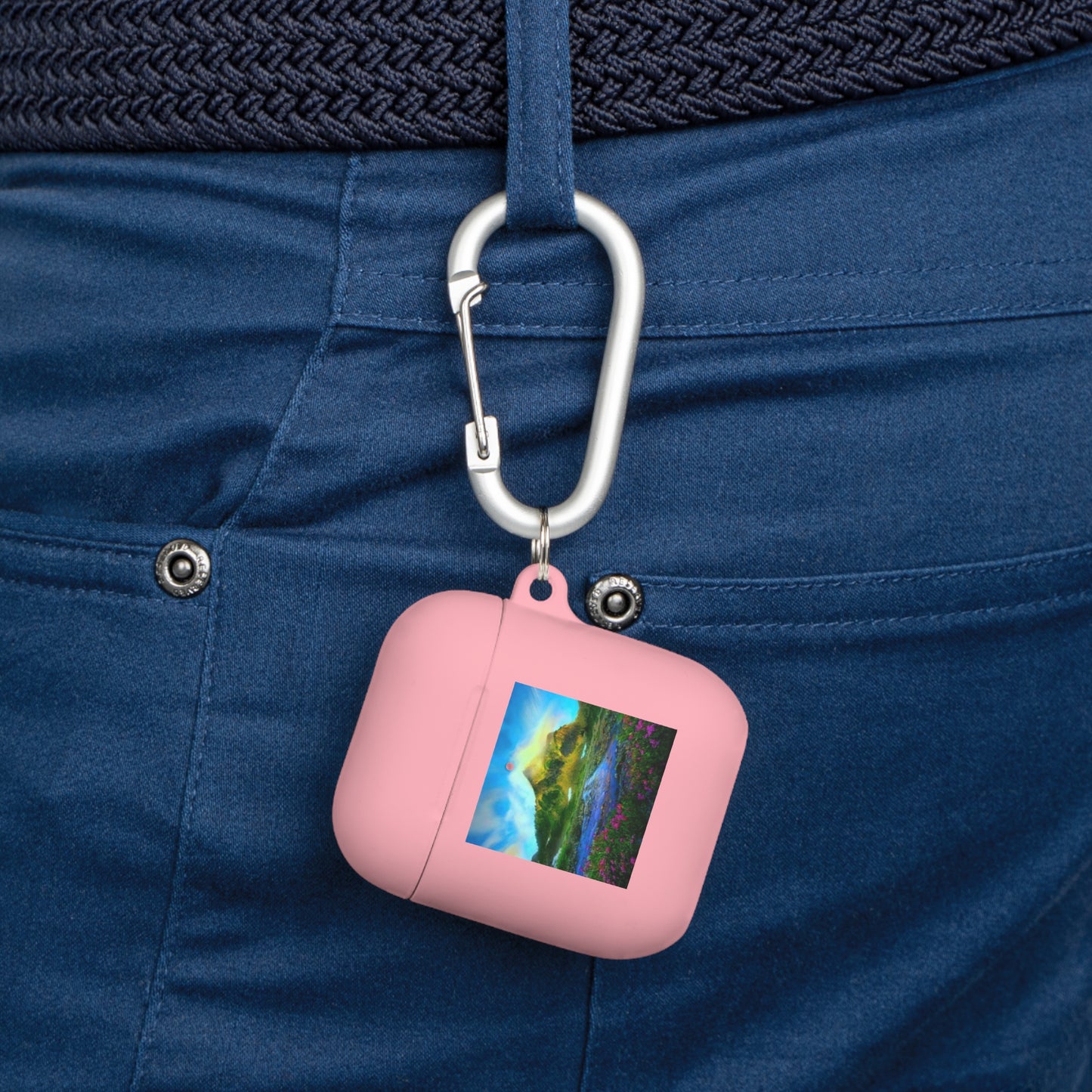 AirPods and AirPods Pro Case Cover - Mountain river design