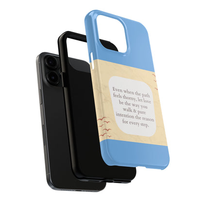 Inspirational Tough Phone Case - Motivational Quote on Vibrant Blue Background