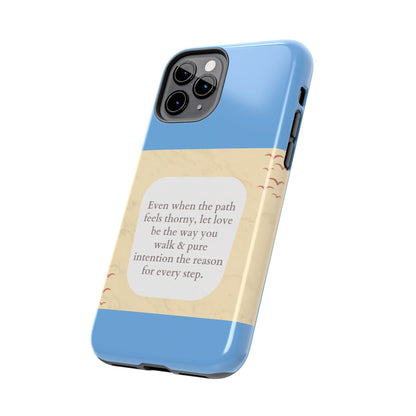 Inspirational Tough Phone Case - Motivational Quote on Vibrant Blue Background