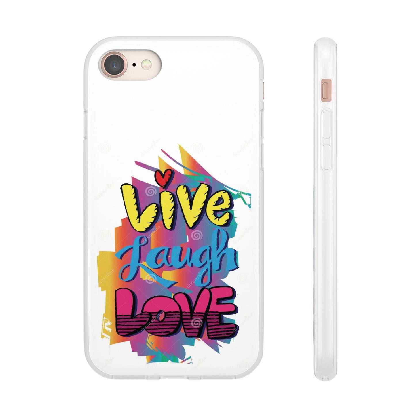 Flexi Phone Case - Live Laugh Love Design