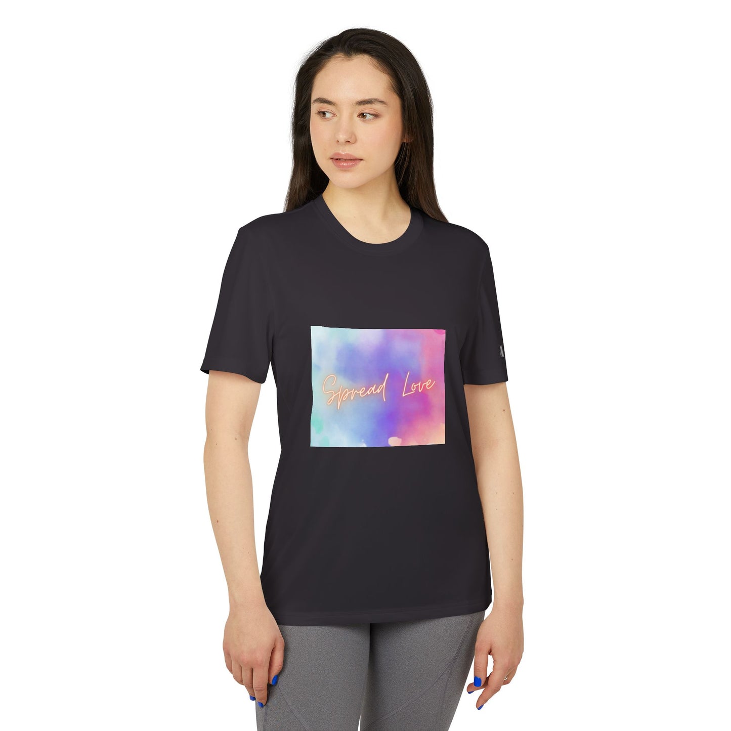 Adidas Motivational Sport T-shirt - Spread Love Design