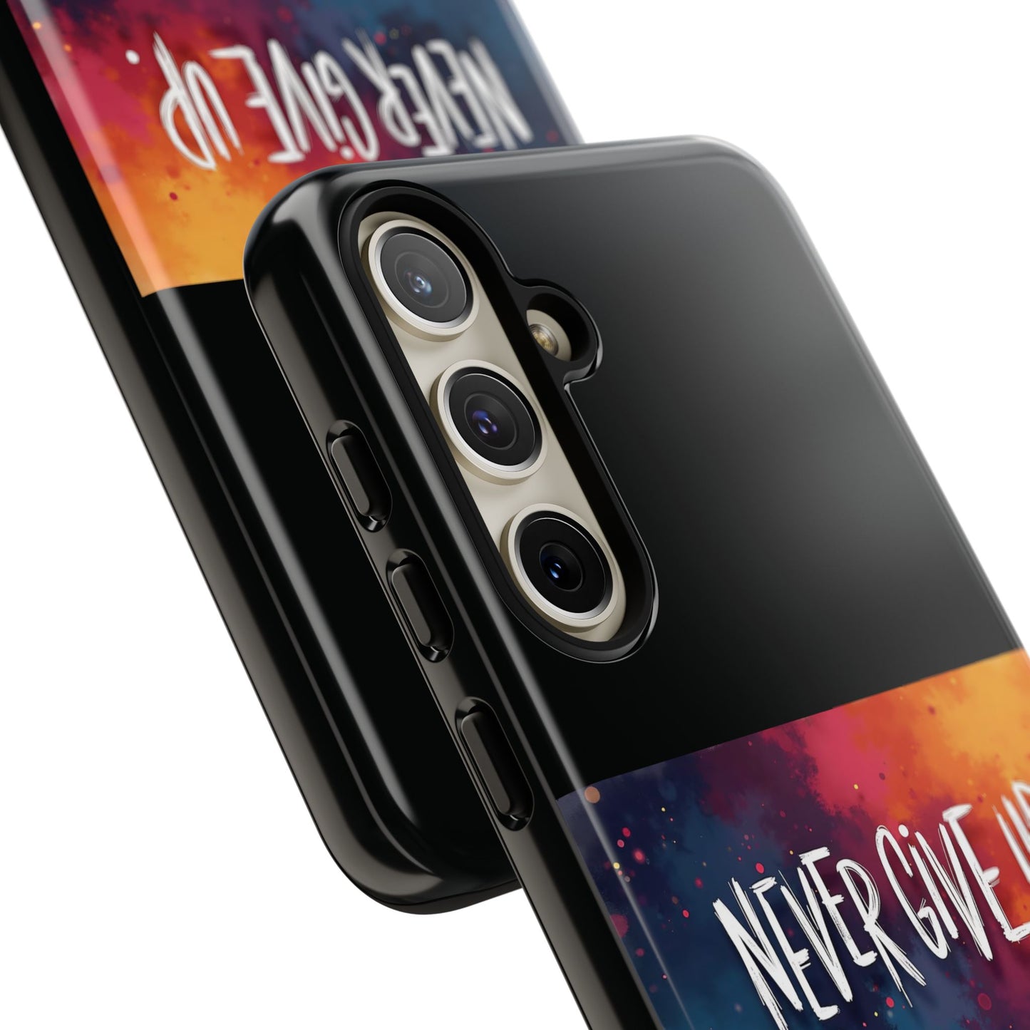 Never Give Up Phone Case - tough shock absorbent