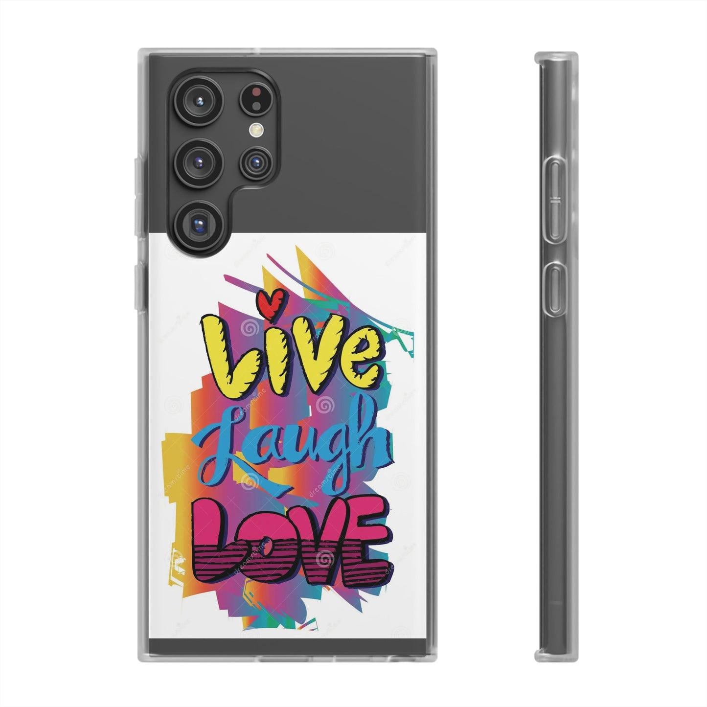 Flexi Phone Case - Live Laugh Love Design