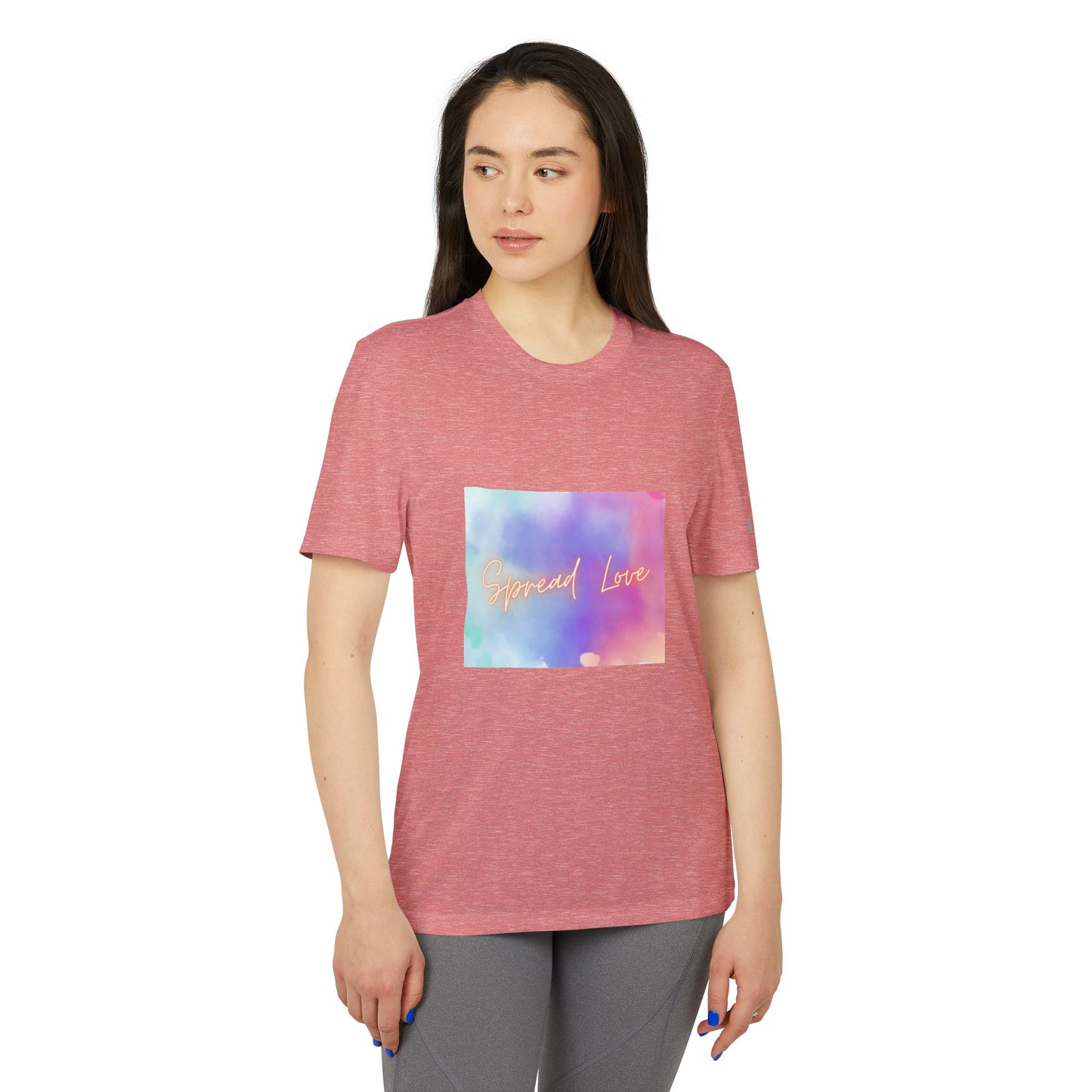 Adidas Motivational Sport T-shirt - Spread Love Design