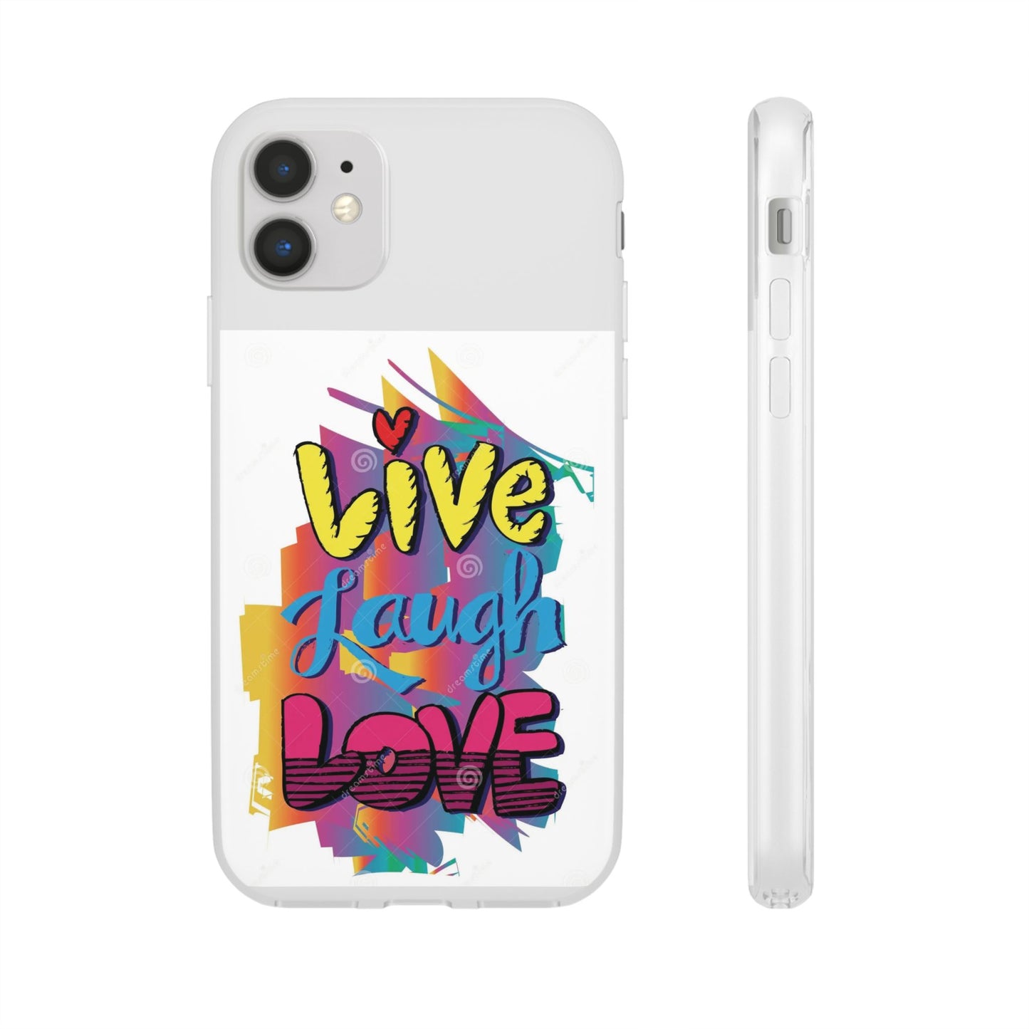 Flexi Phone Case - Live Laugh Love Design
