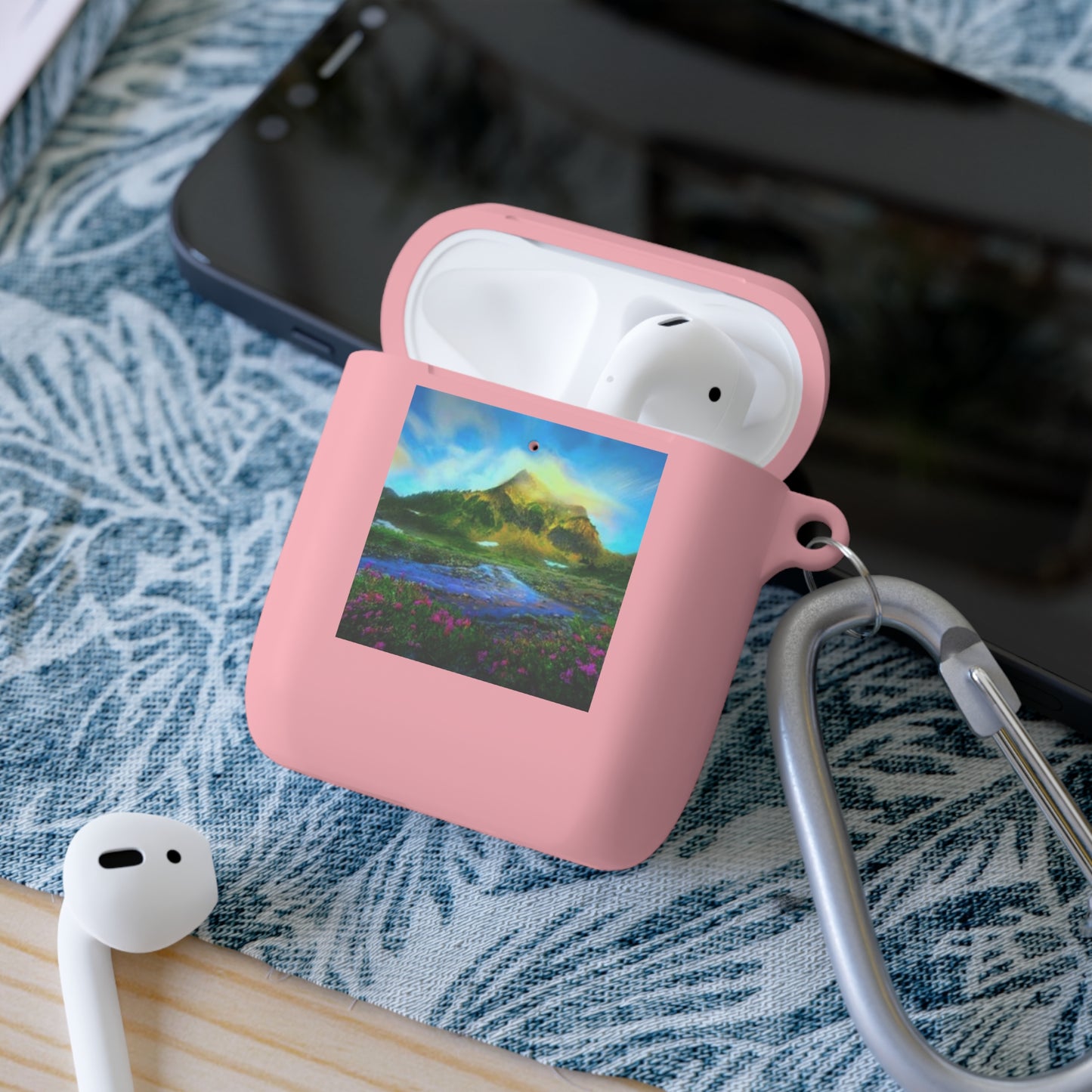AirPods and AirPods Pro Case Cover - Mountain river design