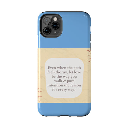 Inspirational Tough Phone Case - Motivational Quote on Vibrant Blue Background