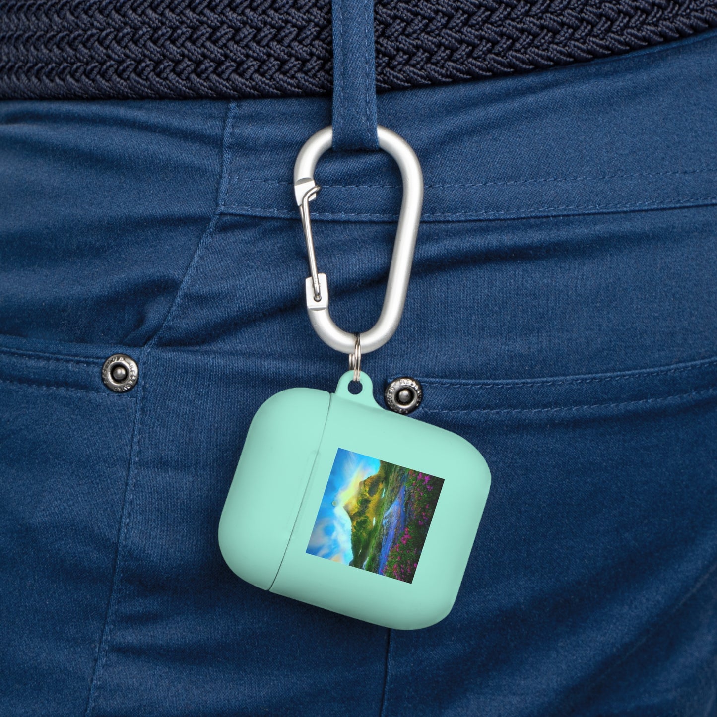 AirPods and AirPods Pro Case Cover - Mountain river design