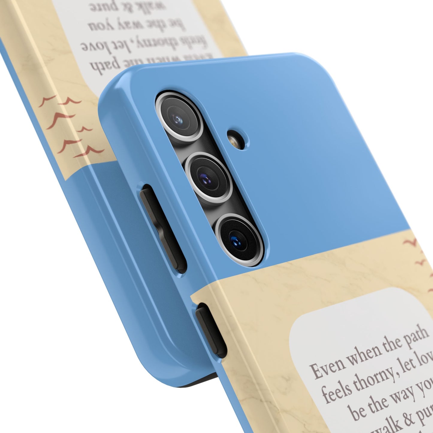 Inspirational Tough Phone Case - Motivational Quote on Vibrant Blue Background