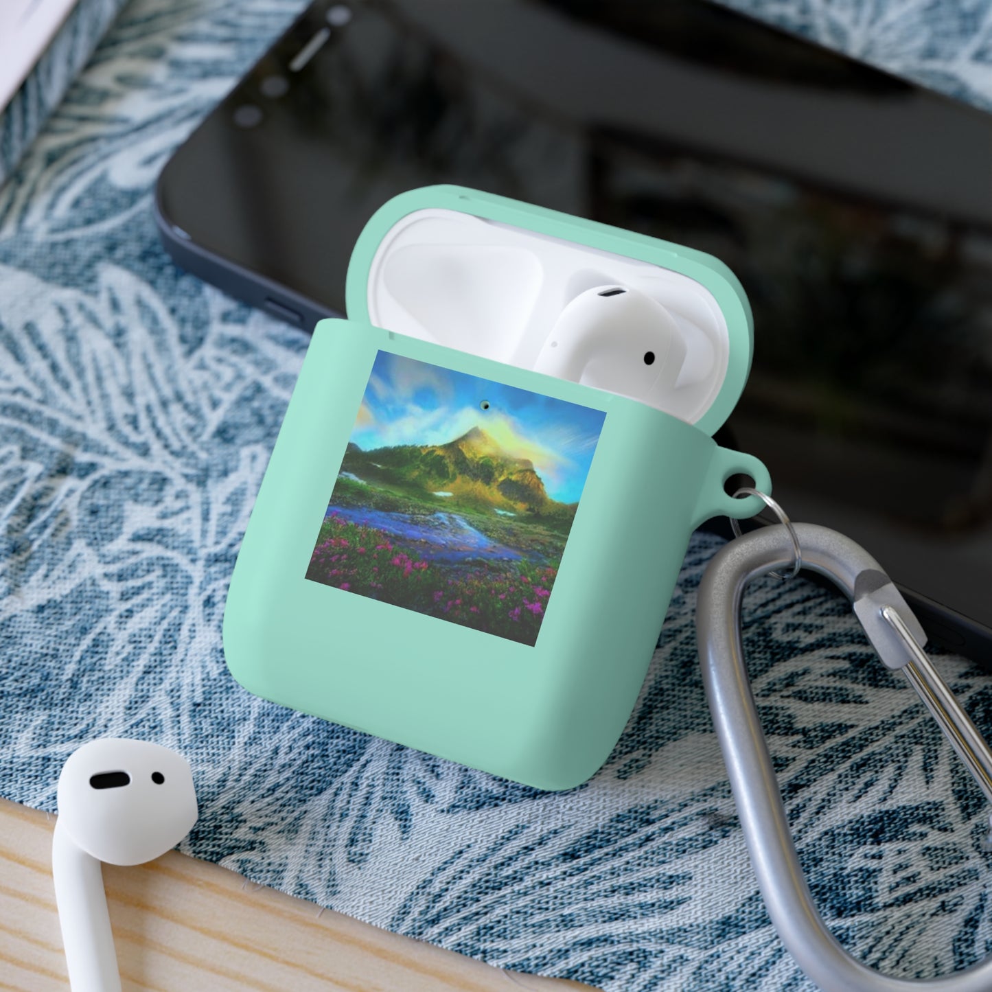 AirPods and AirPods Pro Case Cover - Mountain river design