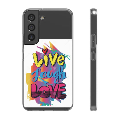 Flexi Phone Case - Live Laugh Love Design