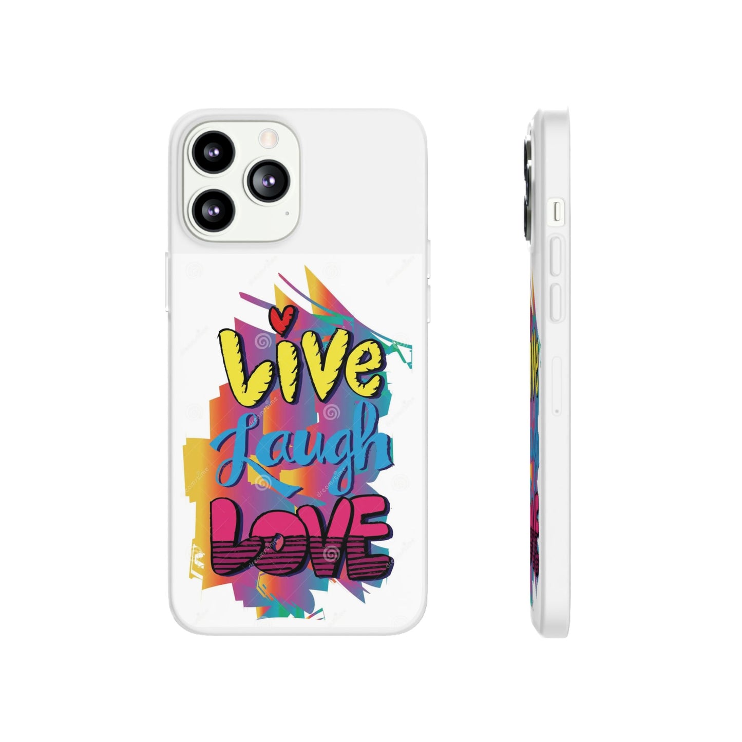 Flexi Phone Case - Live Laugh Love Design