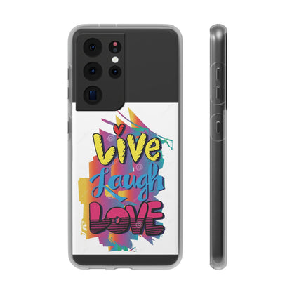 Flexi Phone Case - Live Laugh Love Design