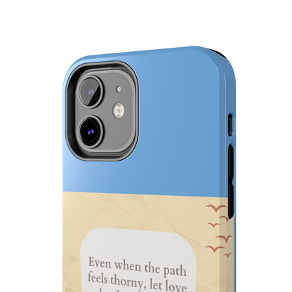 Inspirational Tough Phone Case - Motivational Quote on Vibrant Blue Background