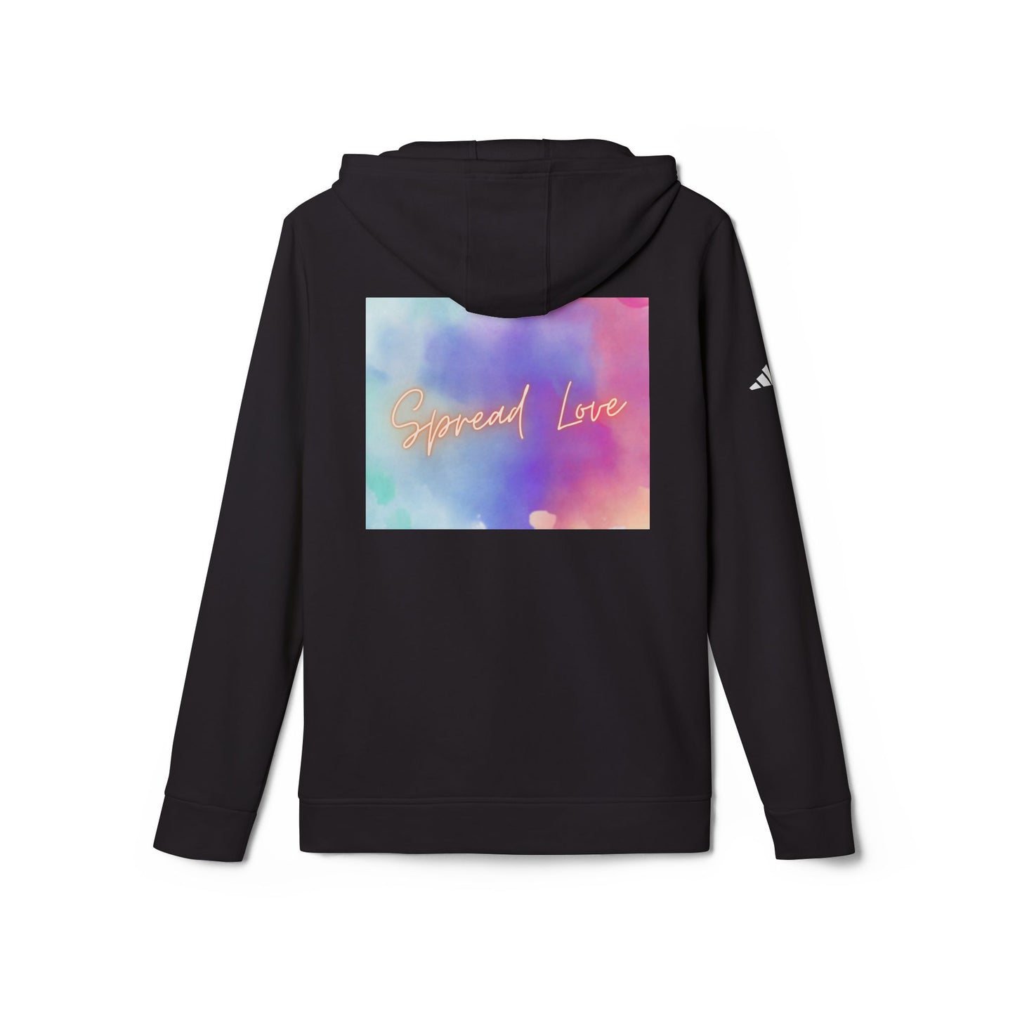 Fleece Hoodie - Spread Love Design, Cosy and Colourful Streetwear