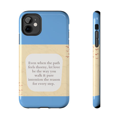 Inspirational Tough Phone Case - Motivational Quote on Vibrant Blue Background