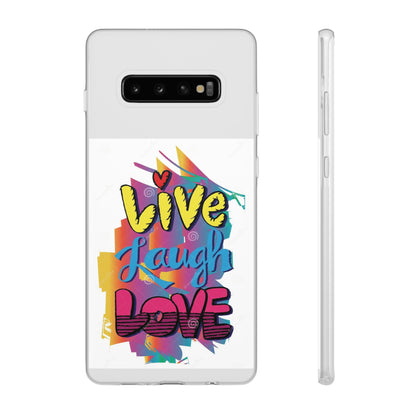 Flexi Phone Case - Live Laugh Love Design