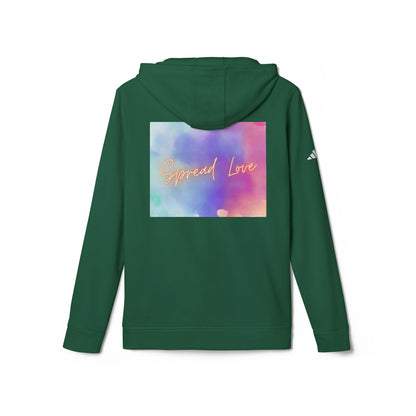 Fleece Hoodie - Spread Love Design, Cosy and Colourful Streetwear