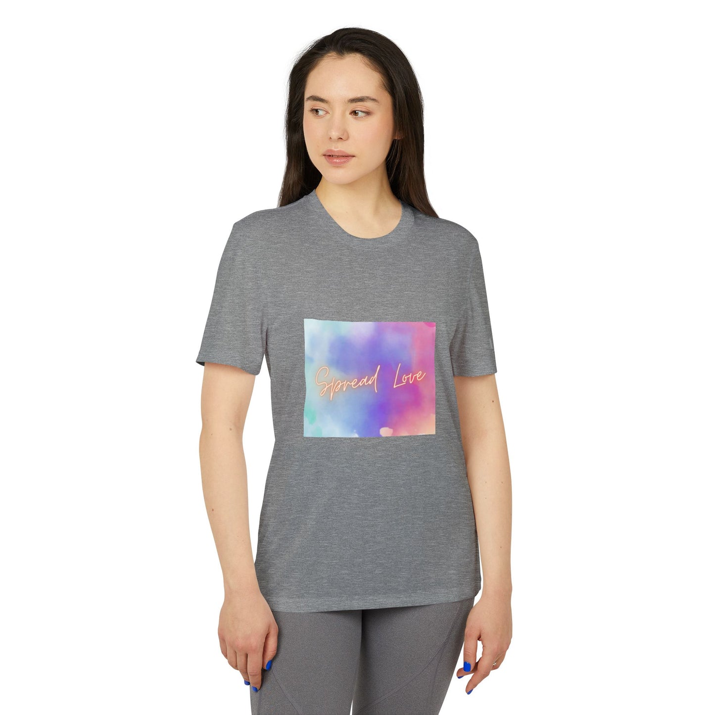 Adidas Motivational Sport T-shirt - Spread Love Design