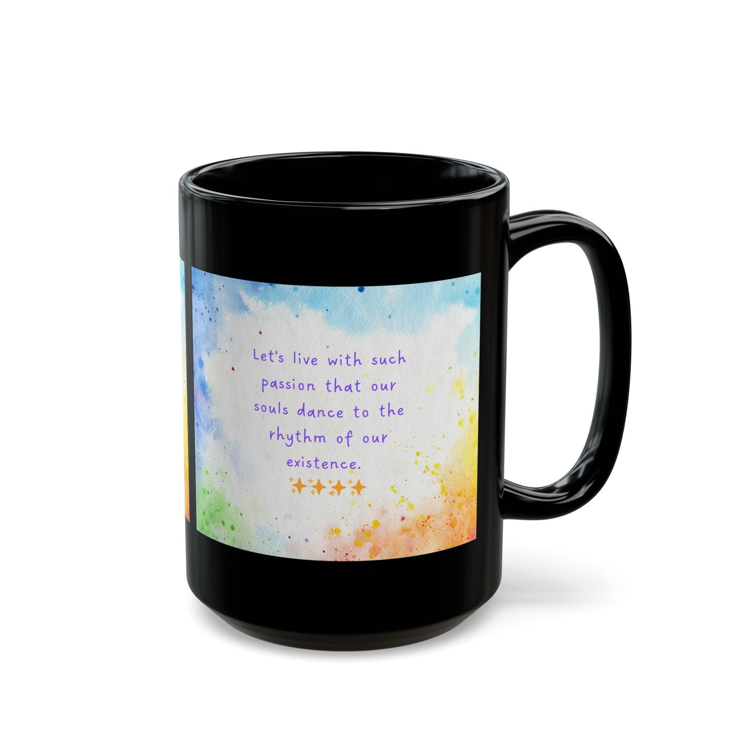 Inspirational Mug - Colourful Lets Live With Such Passion Design