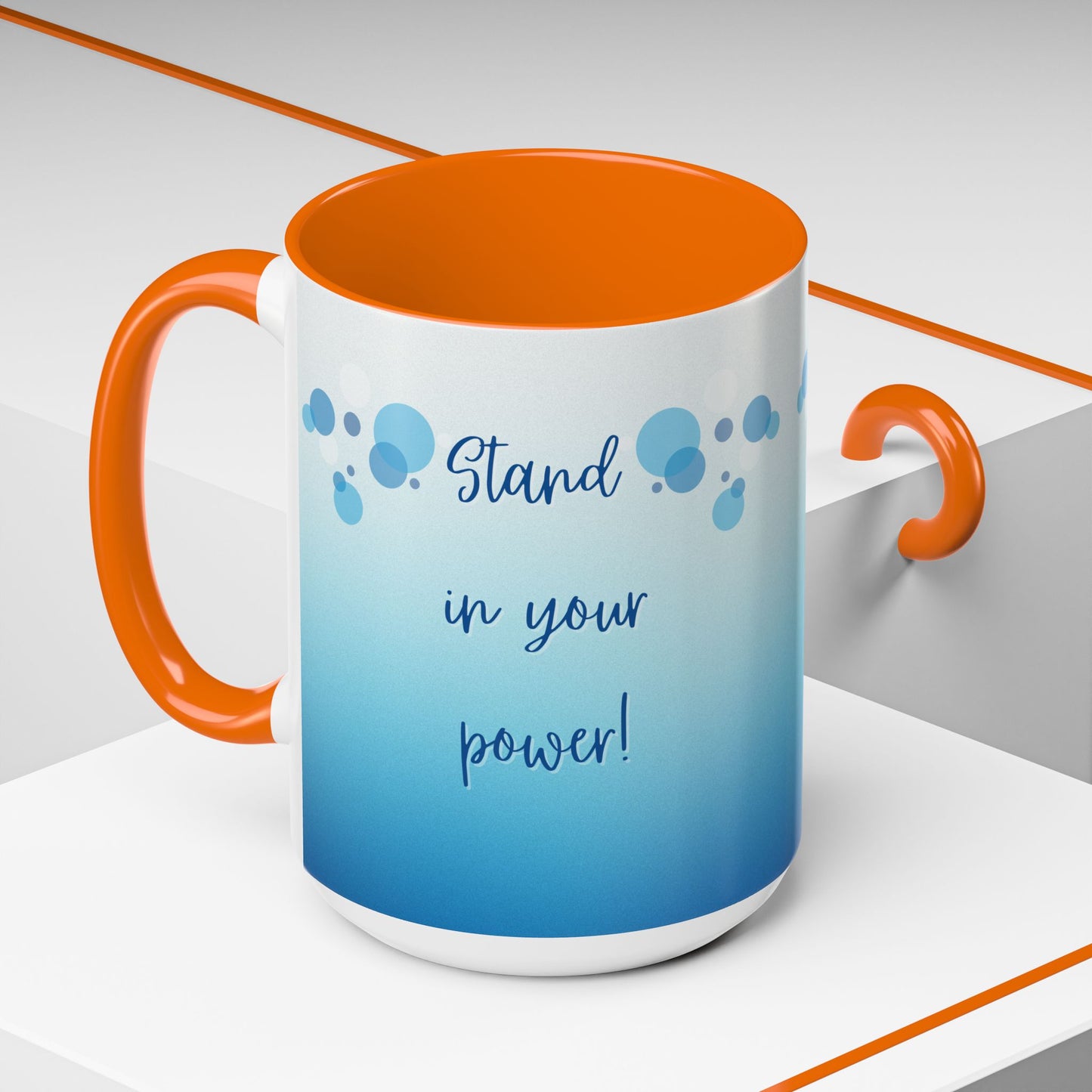 Coffee Mug - Two tone Stand in Your Power Design, 11/15oz