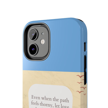 Inspirational Tough Phone Case - Motivational Quote on Vibrant Blue Background